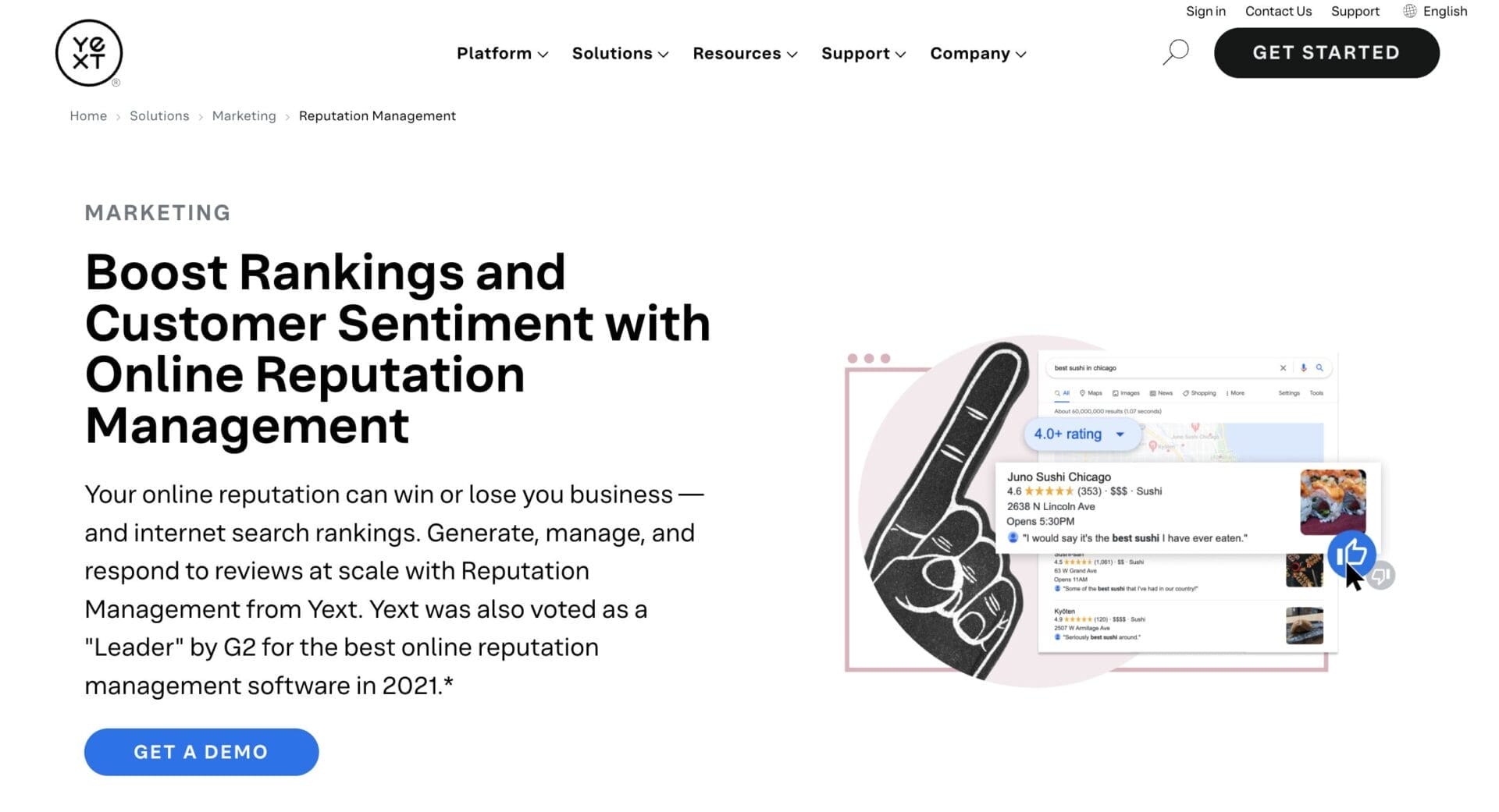 Yext reputation management