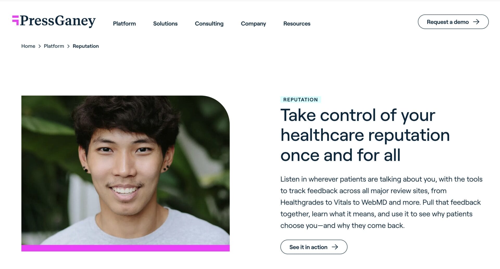 press ganey reputation management